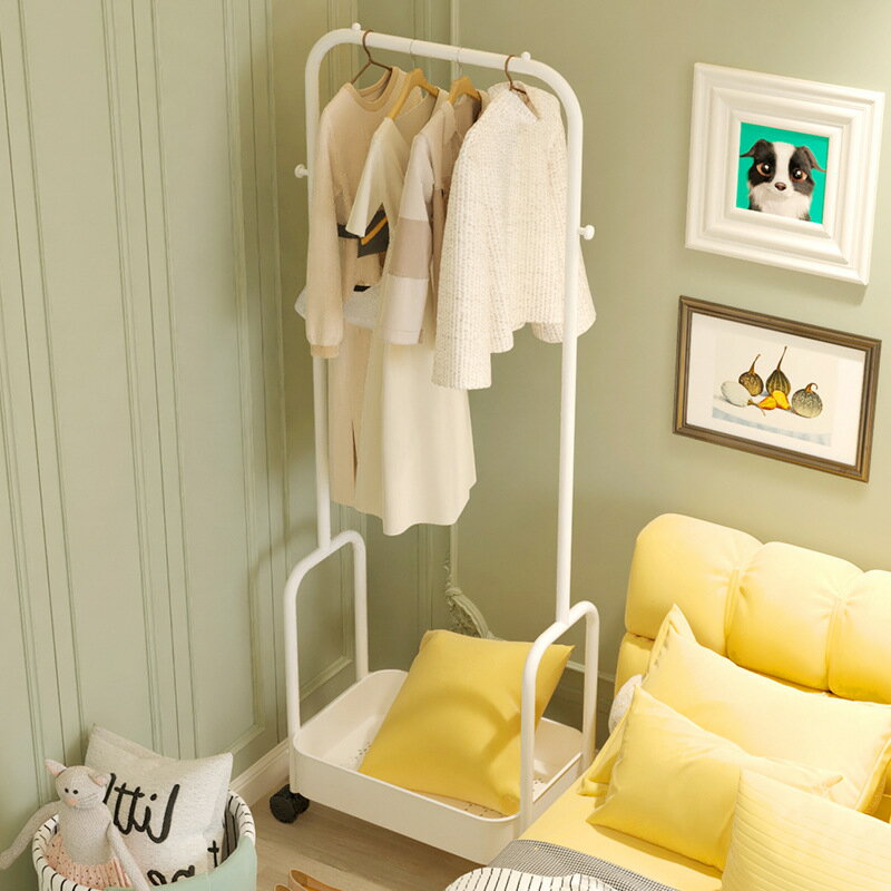 衣架落地臥室掛衣架可移動收納置物衣帽架家用室內房間簡易晾衣架