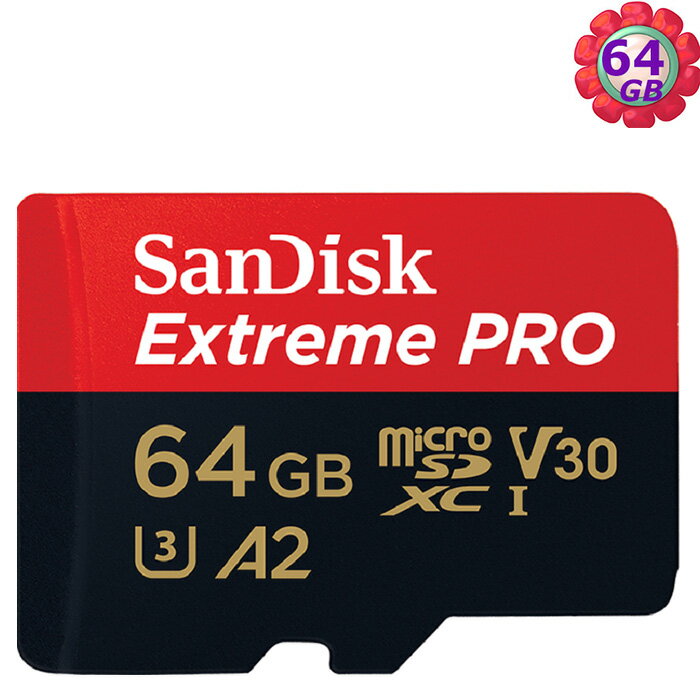 SanDisk 64GB 64G microSDXC【200MB/s Extreme Pro】microSD micro SD SDXC UHS 4K U3 C10 A2 V30 原廠包裝 手機記憶卡
