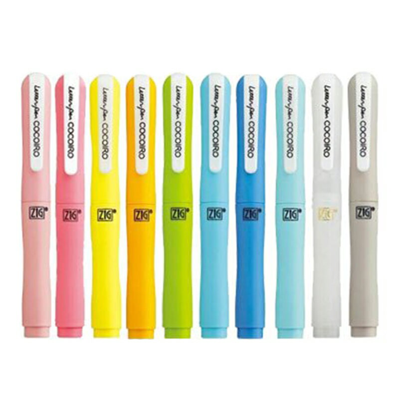 KURETAKE 日本 ZIG 吳竹 Letter pen COCOIRO 萬年毛筆 隨變筆管 /支 (筆管顏色隨機出貨)