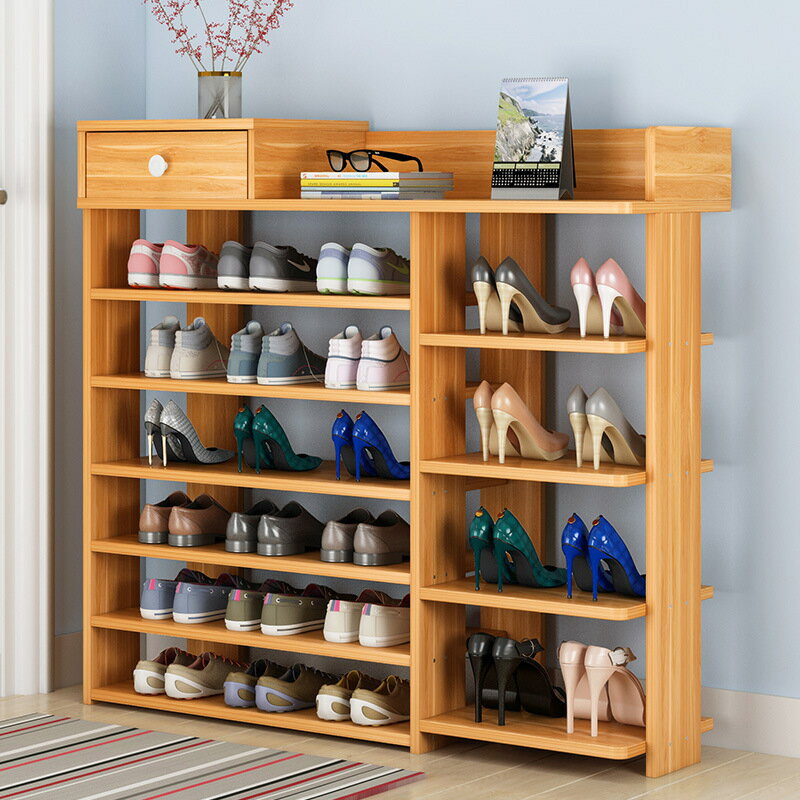 APP下單享點數9% 清倉簡易鞋架收納鞋柜家用室內多層大容量經濟型窄門口放置物架子