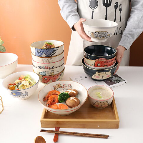 日式陶瓷拉面碗家用大號海碗湯碗單個創意泡面吃面拌面蓋飯斗笠碗 | 協貿國際日用品生活12館 | 樂天市場Rakuten
