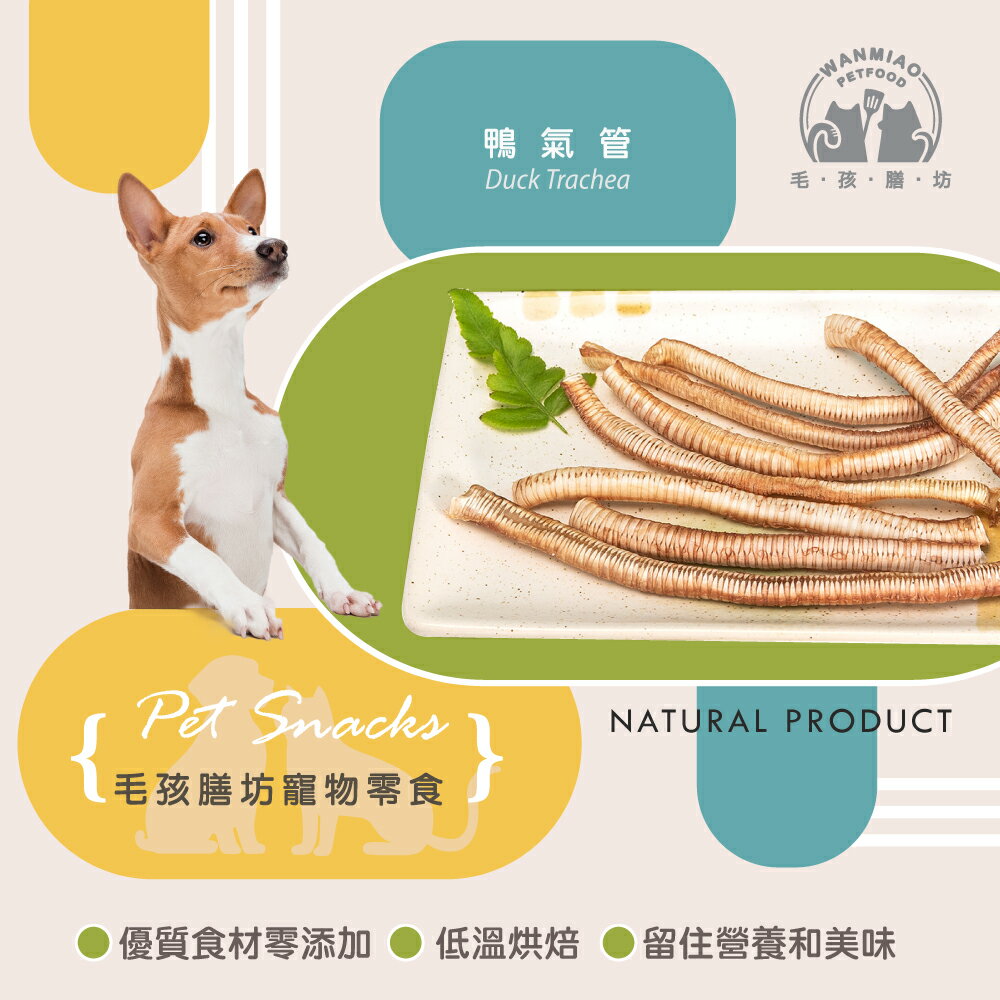 【毛孩膳坊】烘乾寵物零食-鴨氣管25g-1包 (開封即食/常溫保存/寵物零食)