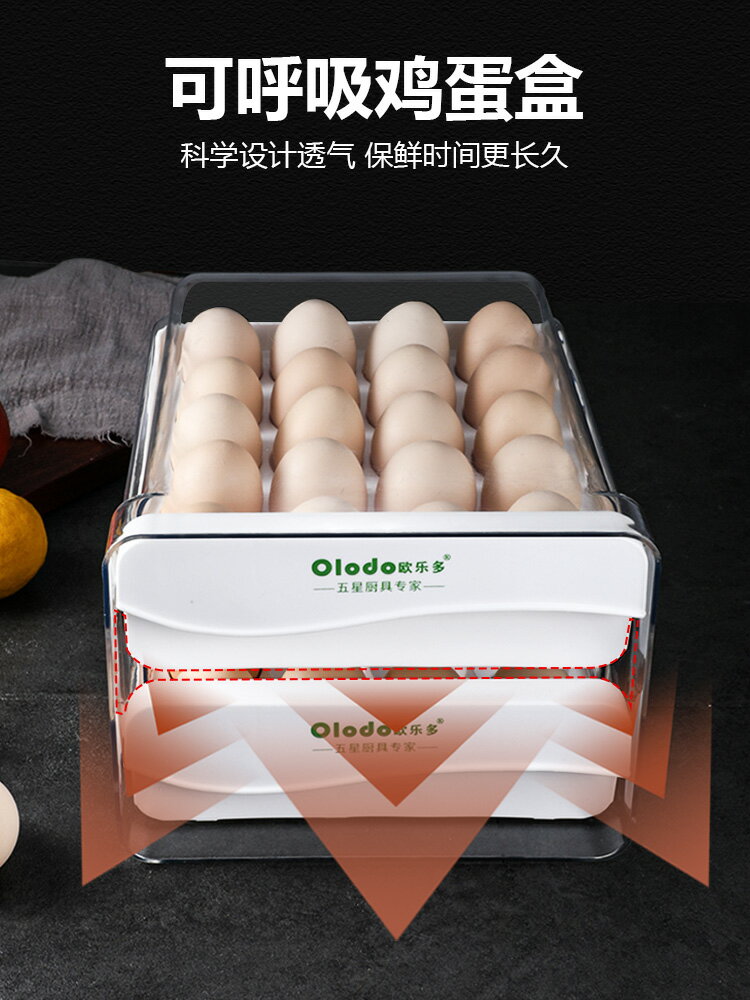雞蛋收納盒 冰箱雞蛋收納盒抽屜式專用收納托雙層抽拉式盒子放雞蛋保鮮大容量【MJ17727】