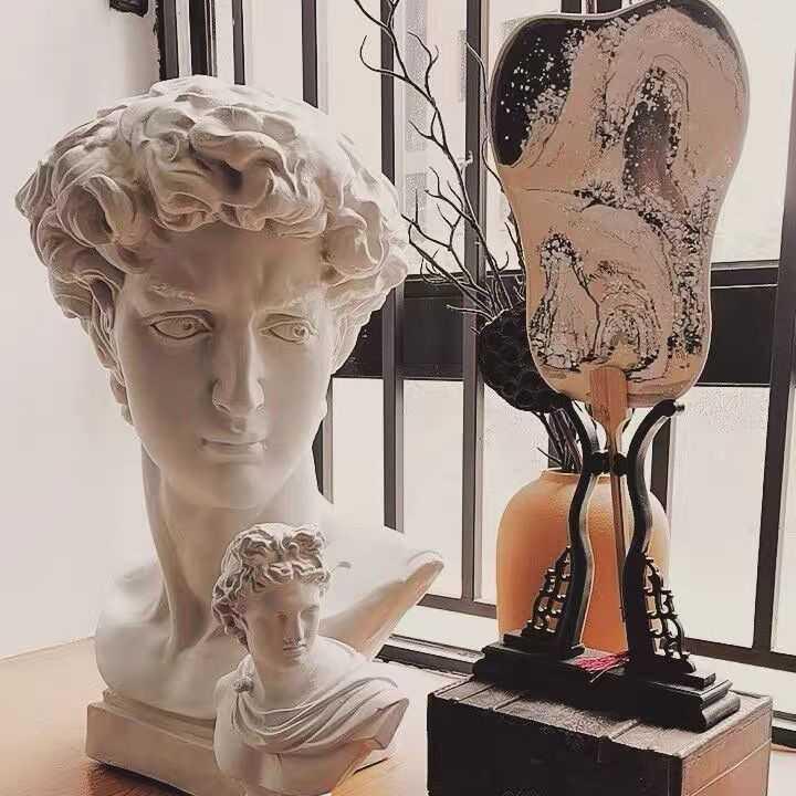 裝飾頭像北歐婚大衛小號雕塑擺件攝影拍照石膏人物素描模型美術大
