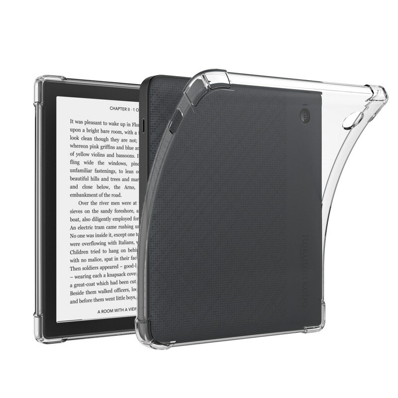 適用Kobo Libra 2電子書閱讀器保護套 四角氣囊防摔透明 tpu軟殼