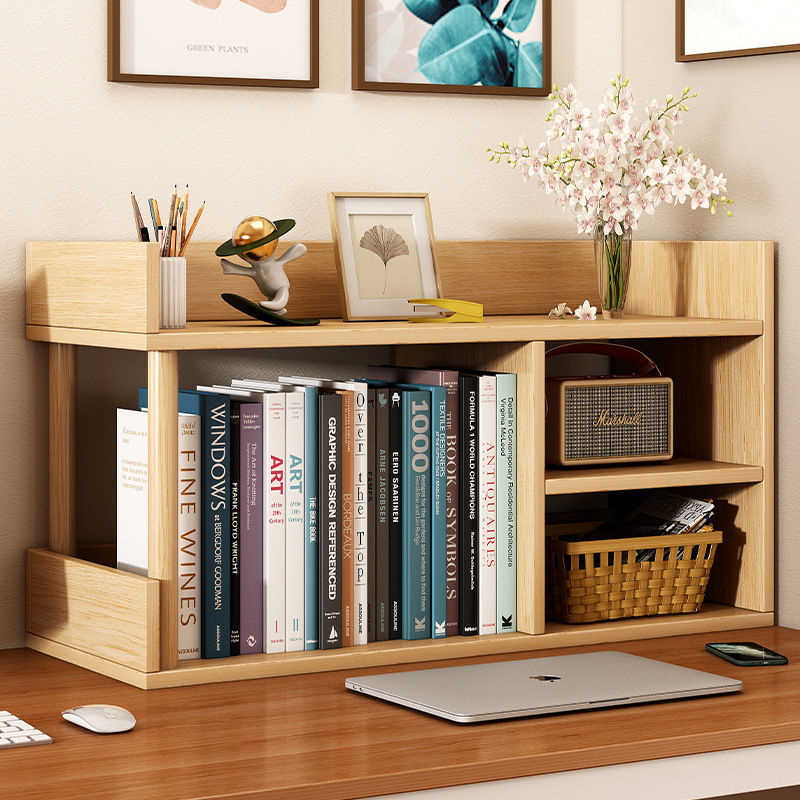書架桌面簡易臥室書桌收納置物架辦公室桌上多層架子客廳小型書櫃