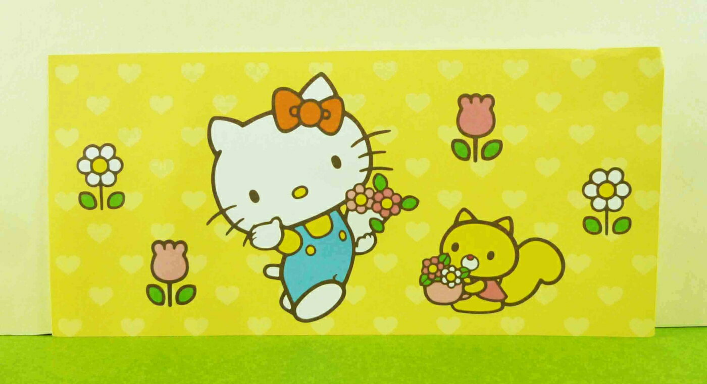 【震撼精品百貨】Hello Kitty 凱蒂貓 卡片-松鼠黃 震撼日式精品百貨