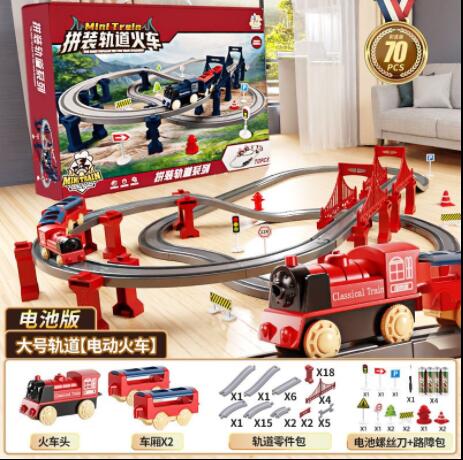電動高鐵列車小火車帶軌道男孩動車模型仿真益智生日禮物兒童玩具