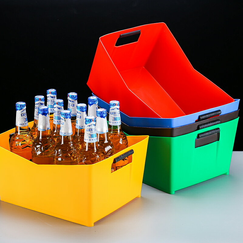 加厚塑料啤酒框 V型啤酒筐長方形冰桶 啤酒桶 酒吧冰酒箱KTV裝酒