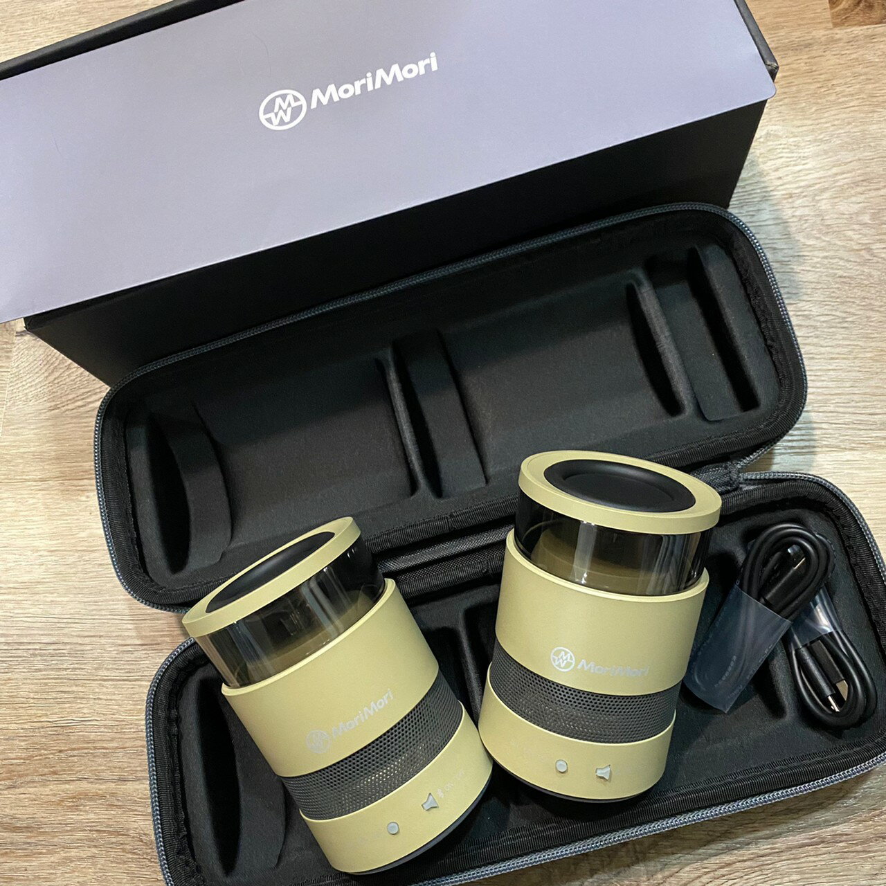 MoriMori LED W Speaker 日本 藍芽音響 音箱 藍芽 露營 USB充電 LED燈 全新公司貨
