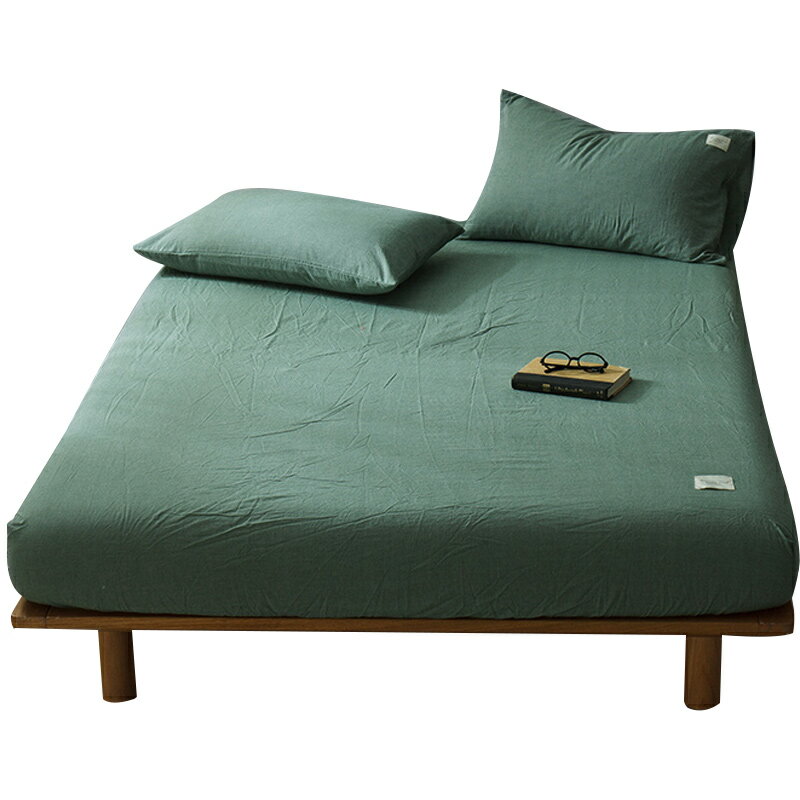 日式純色席夢思保護套 防塵罩床笠床罩床墊罩床套1.8m床防滑床單