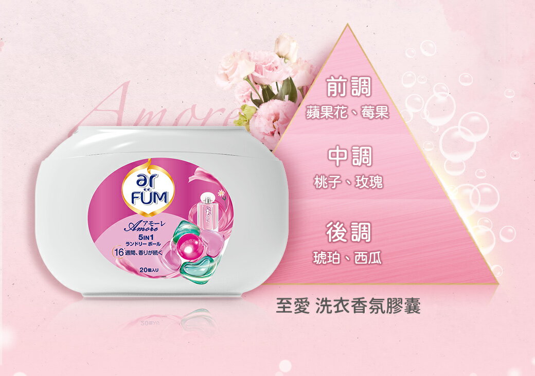 ar FUM 紡優美 5合1香氛洗衣膠囊/洗衣球 洗衣凝膠球 洗衣膠球 補充包45顆 (4入)共180顆 抗菌/木質調/花香調/五合一濃縮/強力洗淨/護色/抗臭 3