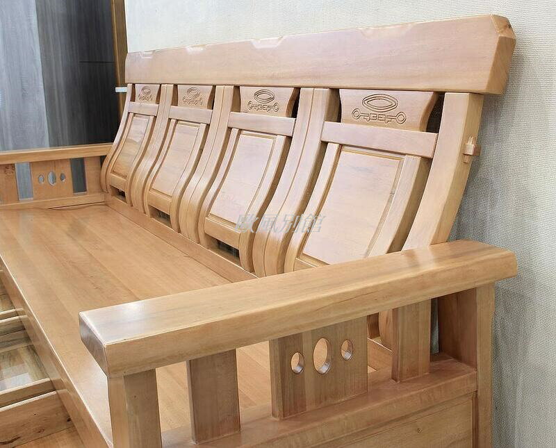 【歐風別館】如意檜木L型全實木木板椅【基隆至台中免運費】 7