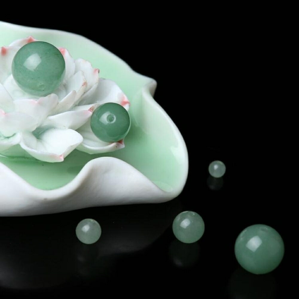 DIY禮品散珠圓珠子項練佛珠飾品DIY串珠配件半成品綠水晶-快速出貨