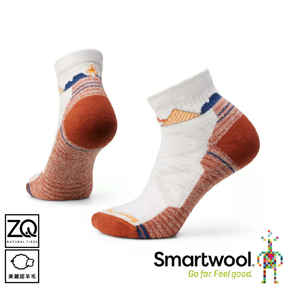 【SmartWool 美國 女 機能戶外全輕量減震低筒襪《峽谷印花/塵灰色》】SW002177/羊毛襪/健行襪/機能襪