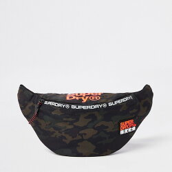 正品 極度乾燥 Superdry 運動 腰包 側背包 背包 流浪包 隨身包 迷彩 黑色 兩款