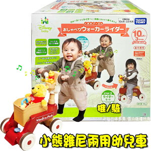 【Fun心玩】DS45698 正版 多美 維尼兩用幼兒車 學步車 推車 小熊維尼 0歲 嬰兒 聲音 玩具 彌月 禮物