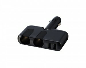 SEIKO 2.4A 雙USB+2孔 超薄型點煙器 電源擴充插座 EM-136