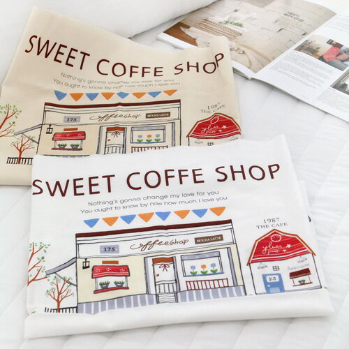 平紋棉定位布 DIY手工布料 進口布料 咖啡屋 CT1014