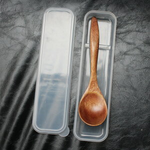 勺子一人食單人裝勺子套裝學生成人兒童吃飯勺子旅行便捷木質餐具