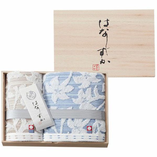 日本製 今治 100%純棉 毛巾禮盒 附木箱 (2入組) (HSK2225) 數量有限