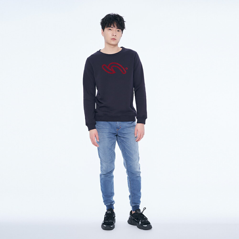 男大5LOGO印花厚T恤-丈青【5th STREET】【APP下單享4%點數】 2