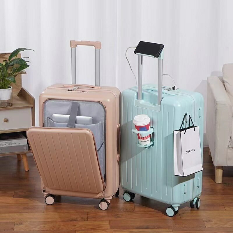 行李箱 旅行箱 拉桿箱 登機箱 密碼箱 行李箱女前置開口密碼行李箱子20寸登機箱旅行箱24寸26吋28吋