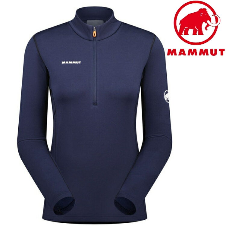 Mammut 長毛象 Aenergy ML Half Zip Pull AF 女款保暖長袖排汗衣 1016-01130 5975 海洋藍/黑