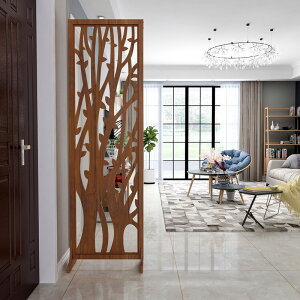 新中式 木質 屏風 隔斷 客廳 時尚玄關 簡約現代 裝飾架 折疊移動隔斷 墻