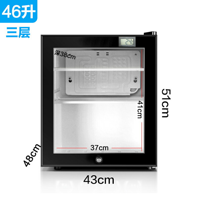 【台灣公司 可開發票】幼兒園食品留樣柜專用柜雙鎖小冰箱小型酒店保鮮柜展示柜溫度顯示 0