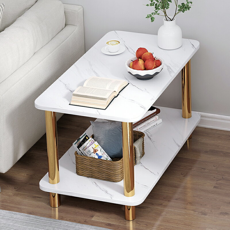 邊幾雙層茶幾臥室小桌子小型沙發邊柜床頭邊桌置物架簡易客廳方桌