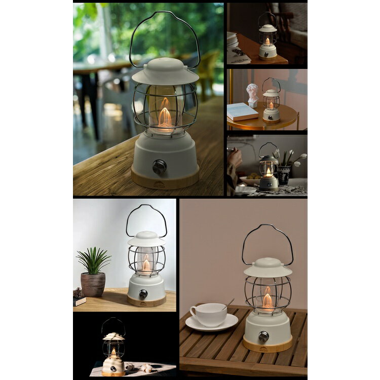 【MRK】秋野地 勇武 米黃色 戶外休閒露營燈 露營燈 燭燈 瓦斯燈 復古燈 LED充電式 鋰電 QYD21957 5