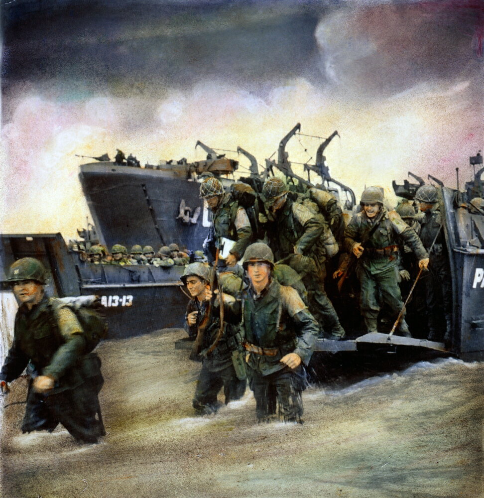 Posterazzi: World War Ii D-Day 1944 Namerican Soldiers Landing On The ...