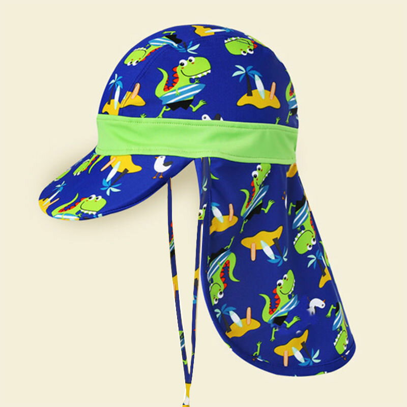 免運 可開發票 兒童防曬沙灘帽護頸帽沙灘玩耍防紫外線鬼子帽遮陽帽披風游泳帽