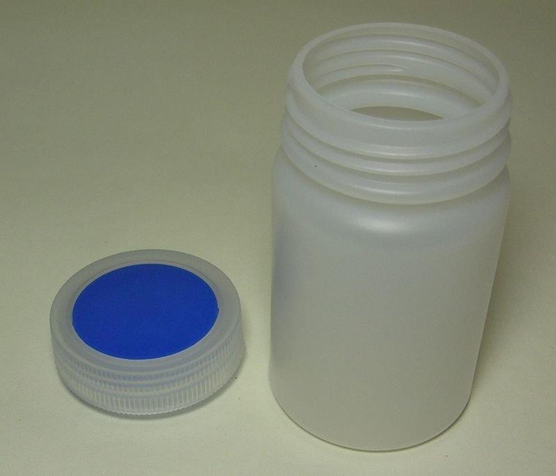 【東昇】PE塑膠廣口瓶－藍蓋 (整袋販售)｜台製
