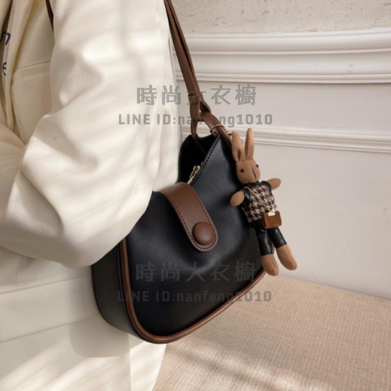 小包包女士側背包腋下水桶包高級感質感斜挎包百搭單肩包斜背包【時尚大衣櫥】 6