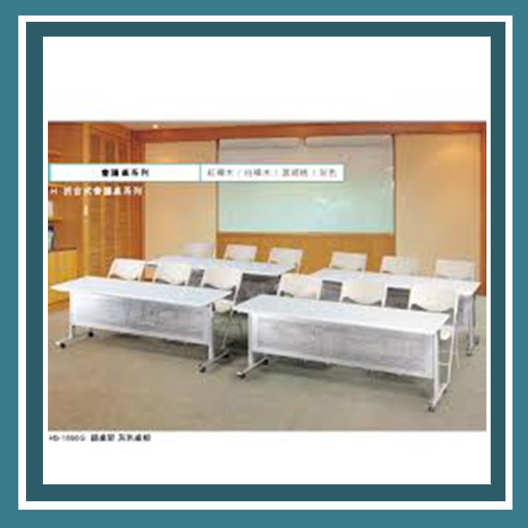 『商款熱銷款』【辦公傢俱】HS-1860G 銀桌架 灰色桌板 摺合式會議桌 辦公桌 書桌 桌子
