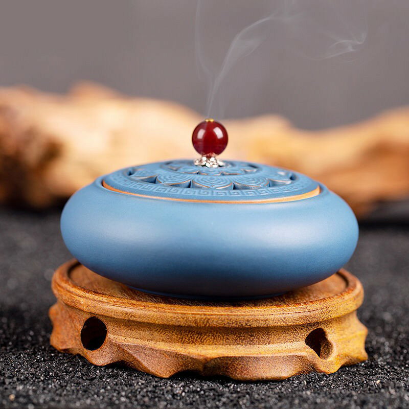 仿古陶瓷小香爐家用室內沉香爐盤香爐純銅檀香爐香薰爐