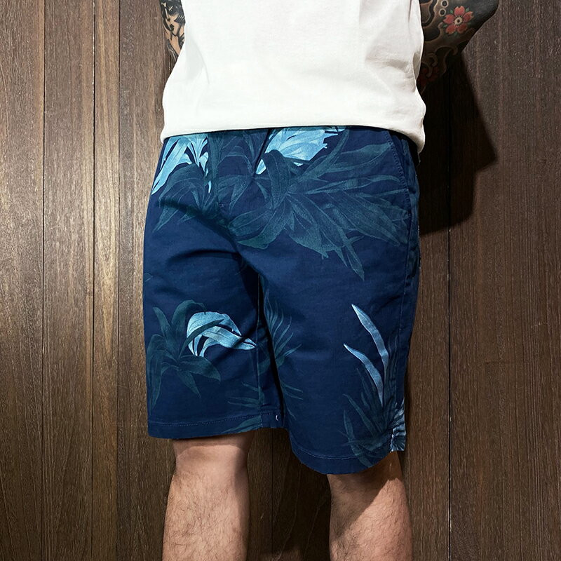 美國百分百【全新真品】Tommy Hilfiger 短褲 棉質 鬆緊 男款 TH 休閒褲 logo 綠藍 CW68