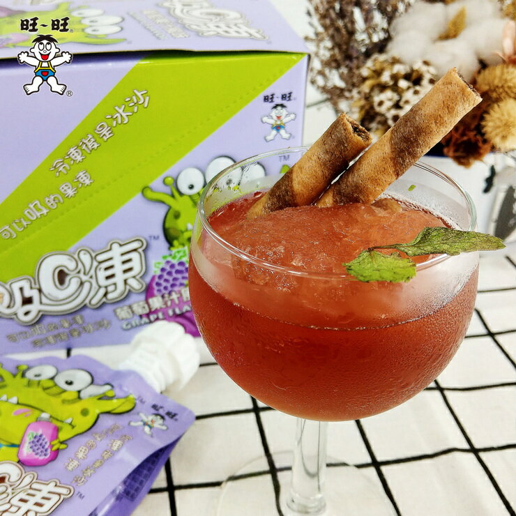 旺旺 吸C凍(葡萄果汁風味) 90g x6入★葡萄果汁口味★可以吸的果凍★三種口感★每一口都享受 ★零食★零嘴★飲料★下午茶★聚餐 3