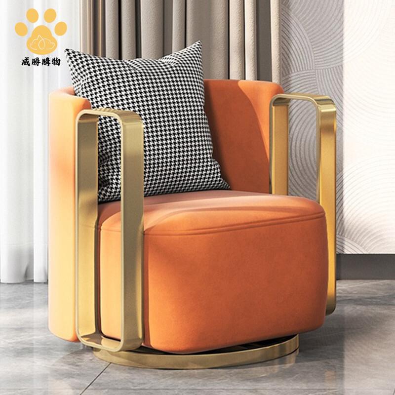 布藝懶人靠背椅北歐輕奢旋轉休閑椅kelly陽臺客廳臥室單人沙發椅zm7181ws7181