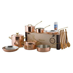 義大利Ruffoni手工典藏紅銅10件組 深湯鍋 燉鍋 料理鍋 煎鍋 炒鍋 鍋蓋