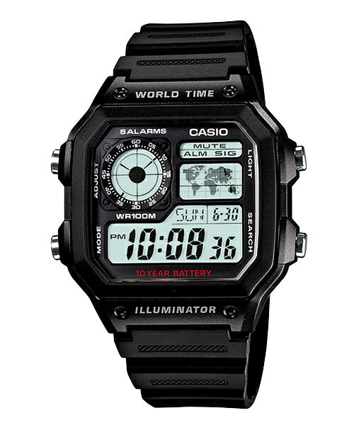 【東洋商行】免運 CASIO 卡西歐 十年電力運動時尚數位腕錶 AE-1200WH-1AVDF 原廠公司貨 附保證卡 保固期一年
