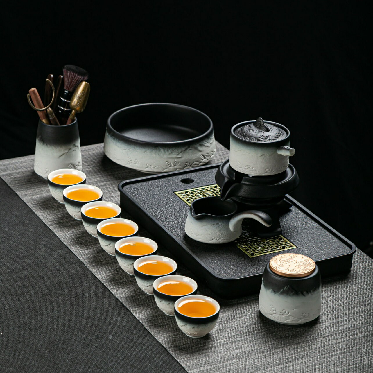 自動泡茶杯 泡茶杯 高檔山海自動功夫茶具套裝家用懶【CM25180】