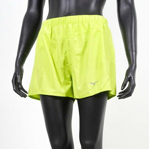 Mizuno [J2TB675236] 女款 運動 跑步 路跑 輕量 吸汗 速乾 舒適 寬鬆 三分 短褲 綠