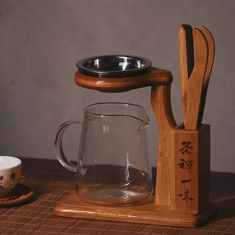 耐熱加厚玻璃公道杯耐高溫分茶器帶茶漏茶海功夫玻璃茶具配件