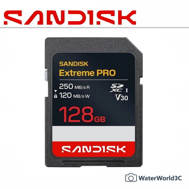 【中壢-水世界】SanDisk Extreme PRO SDXC 128G【V30 讀取250 寫入120】記憶卡