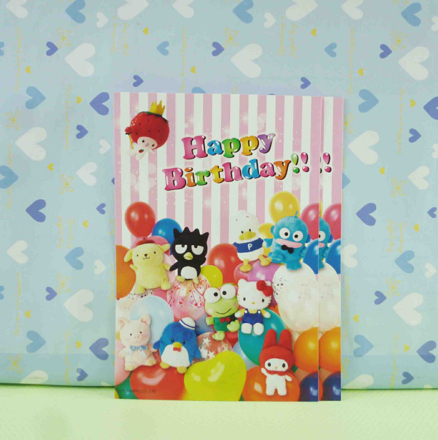 【震撼精品百貨】Hello Kitty 凱蒂貓 明信片(2入)-氣球條 震撼日式精品百貨