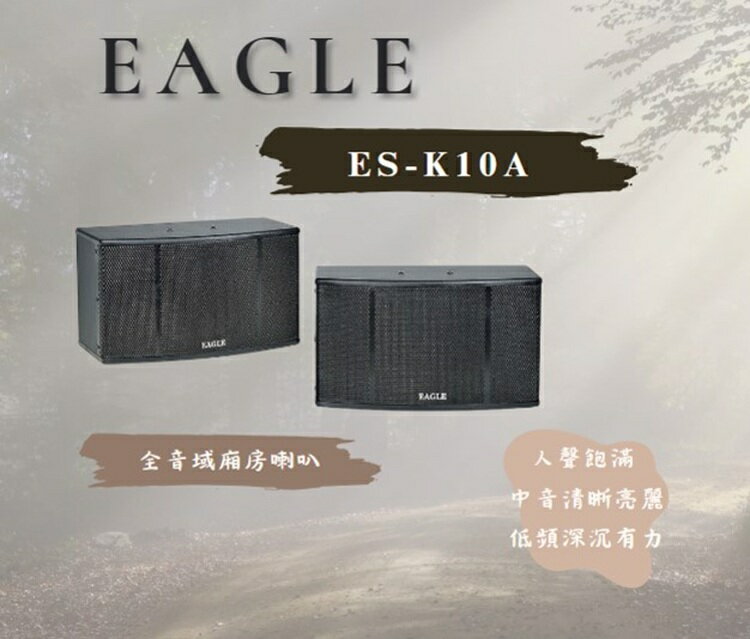 公司貨【EAGLE】10吋全音域頂級懸吊式廂房喇叭 ES-K10A KTV包廂喇叭卡拉OK喇唱歌喇叭錢櫃喇叭