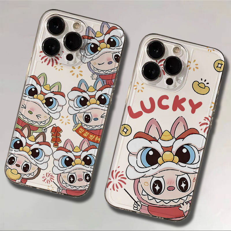 新年醒獅拉布布適用三星s24ultra手機殼s25+/s23fe硅膠s22s21fe可愛a55a15喜慶a54a53軟a35a25全包note20/s10